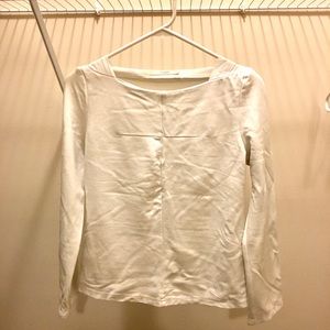 AMII white thick long sleeves T-shirt
